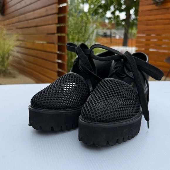 All Black brand mesh Platform Women's Shoes - Picture 8 of 8